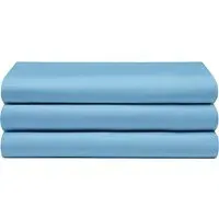 Single Flat Bed Sheet - Sky Blue, Cotton Polyester