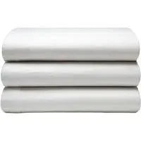 Single Flat Bed Sheet - White, Brushed Cotton