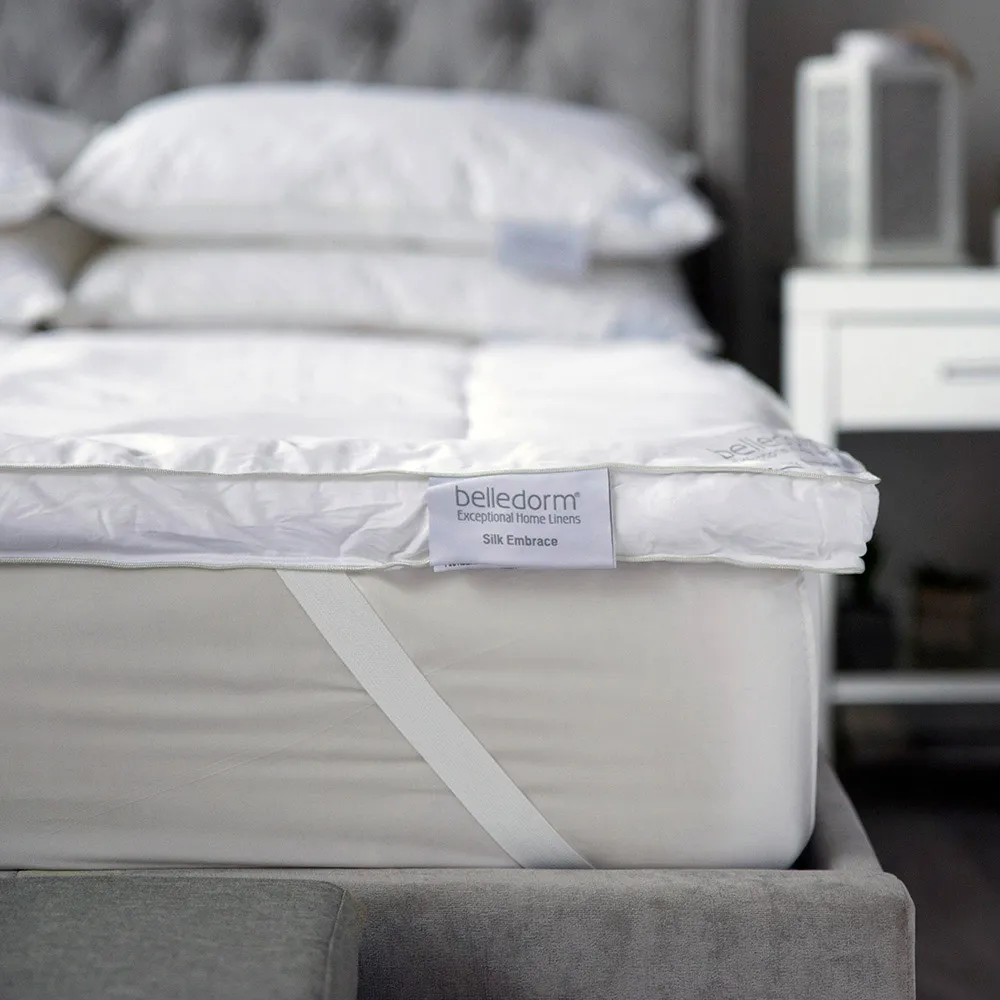 Single Silk Filled Topper - White, Cotton