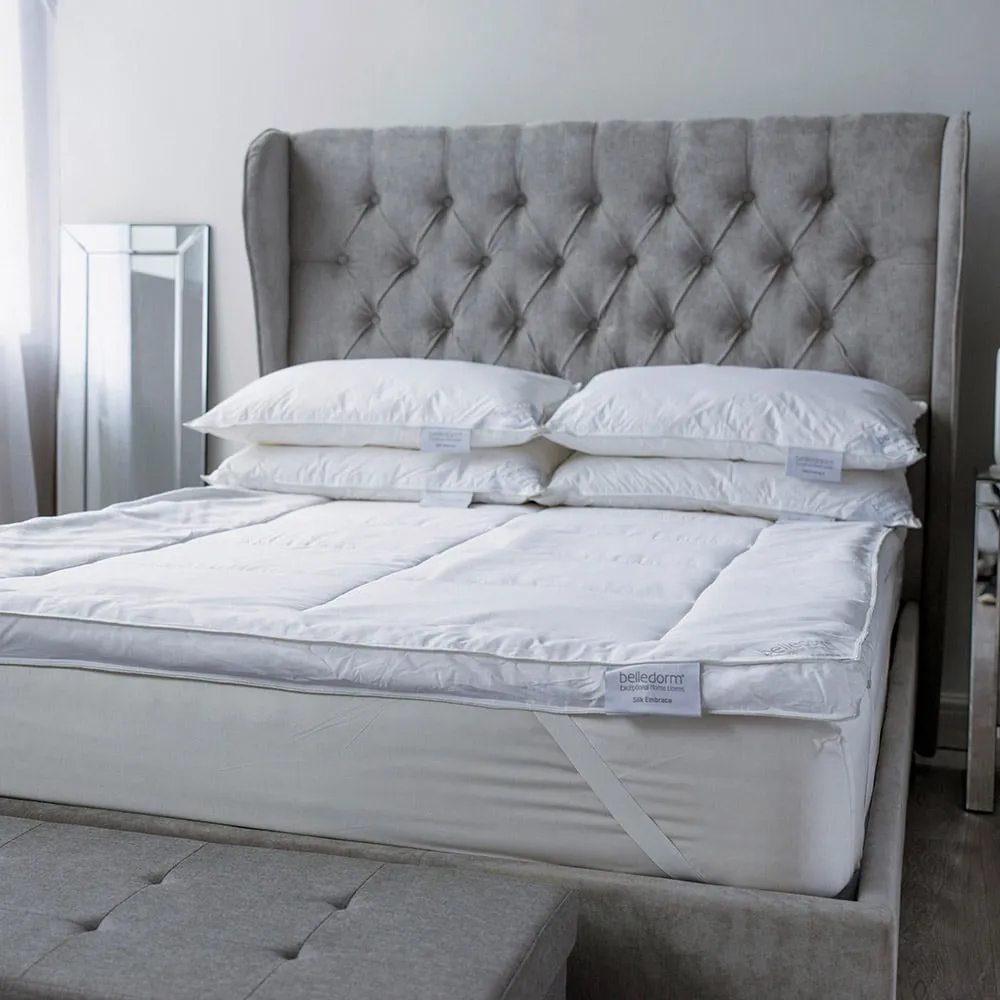 Single Silk Filled Topper - White, Cotton image