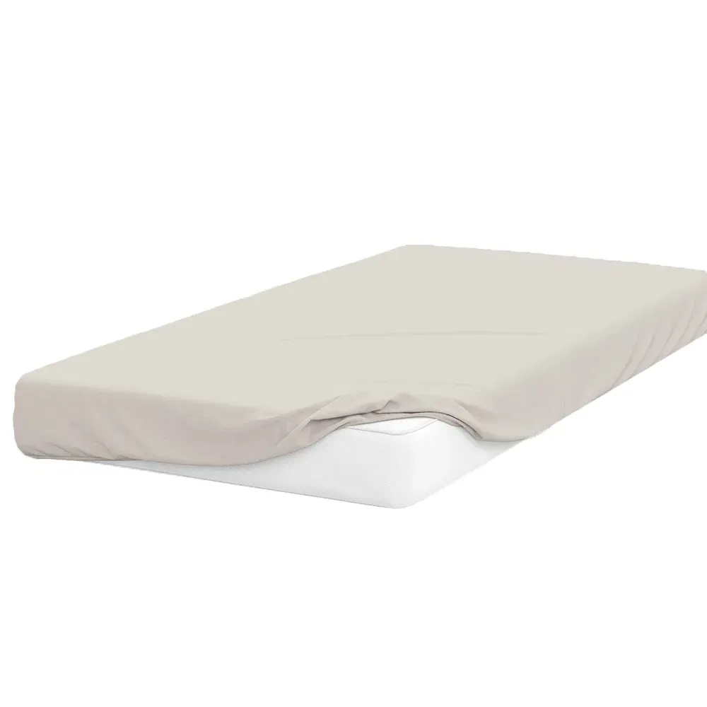 Small Double Deep Fitted Bed Sheet - Ivory image
