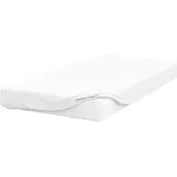 Small Double Deep Fitted Bed Sheet - White, Cotton Polyester