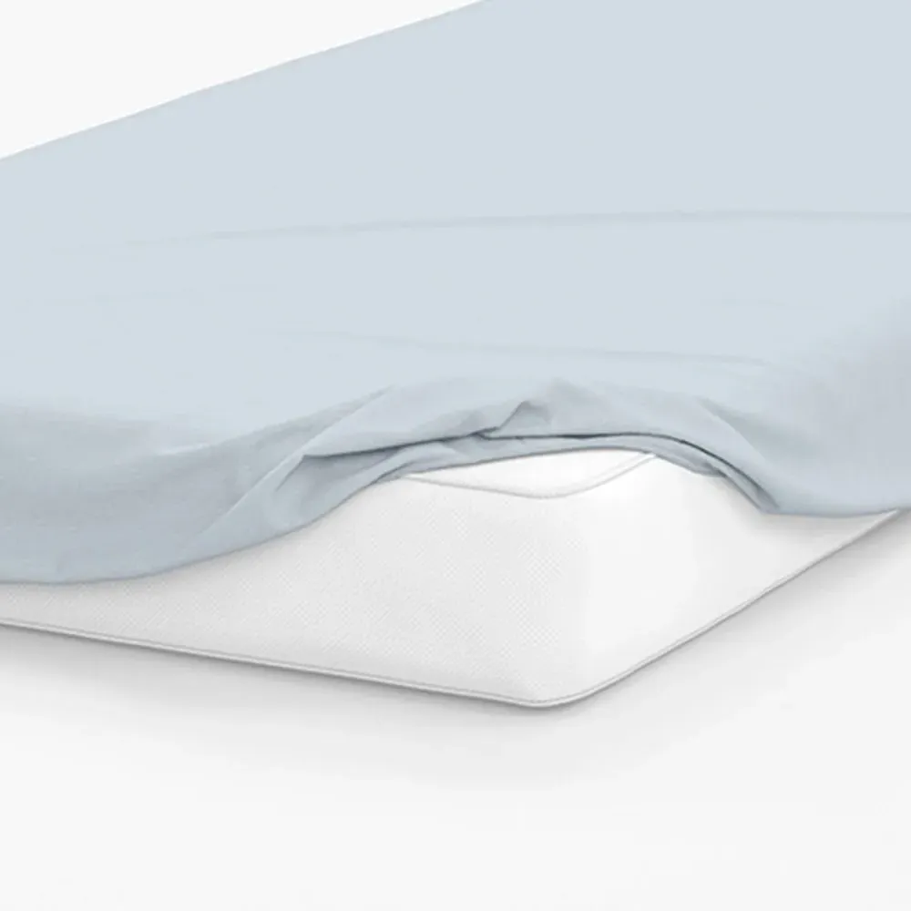 Super King Deep Fitted Bed Sheet - Duck Egg, Cotton Polyester