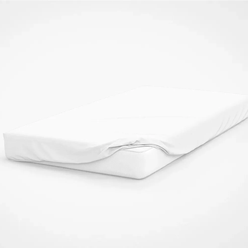 Super King Deep Fitted Bed Sheet - White, Cotton Polyester