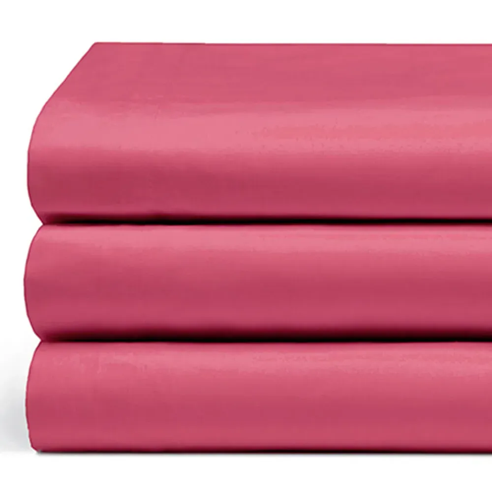 Super King Flat Bed Sheet - Red