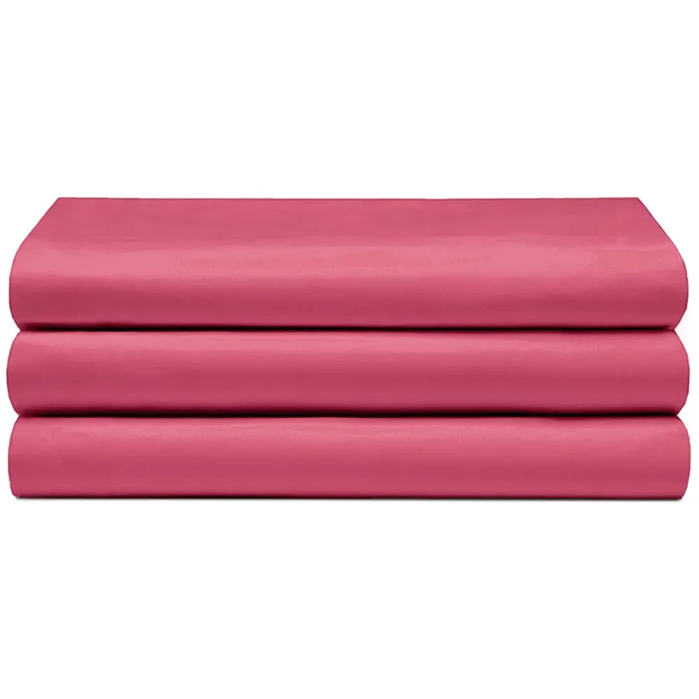 Super King Flat Bed Sheet - Red