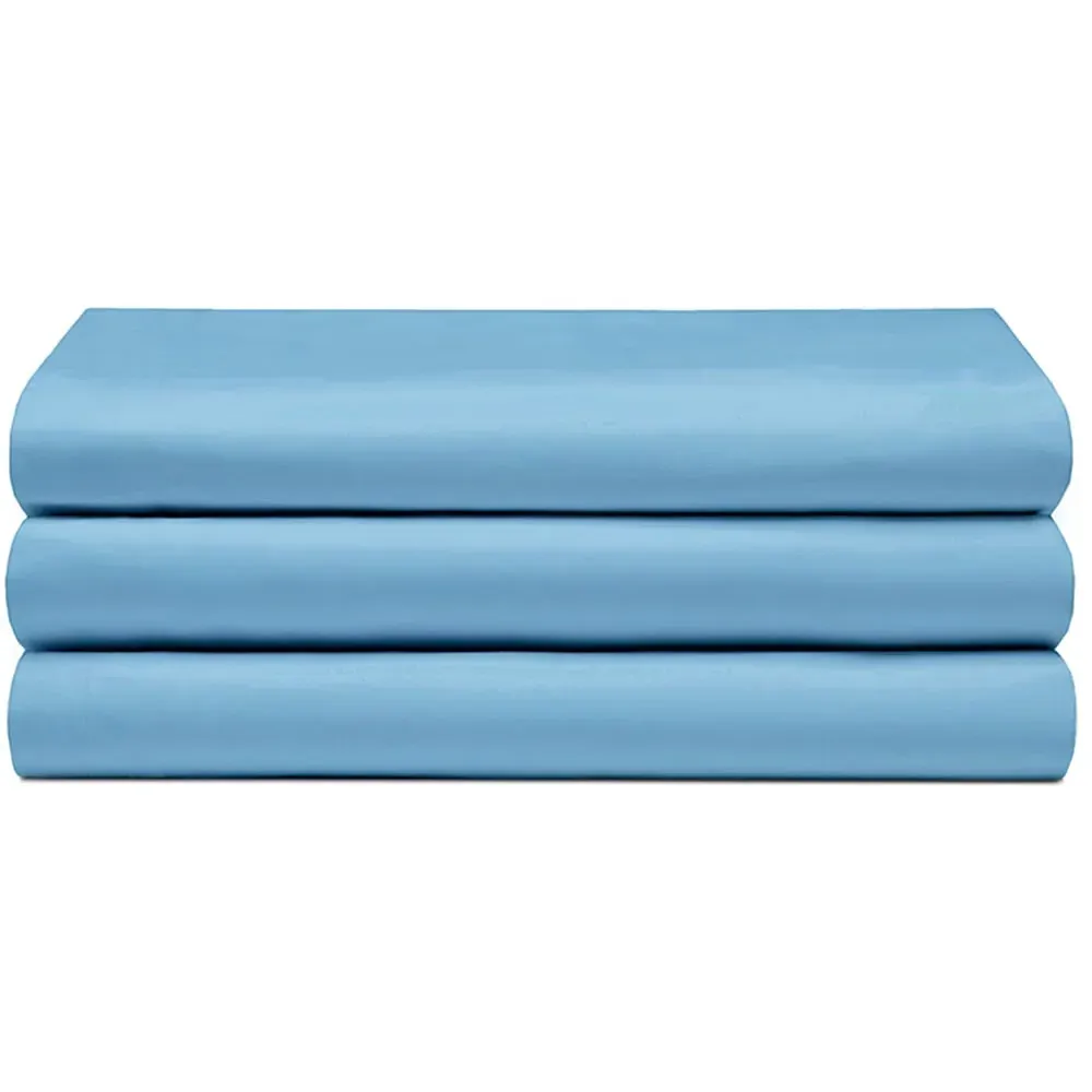 Super King Flat Bed Sheet - Sky Blue