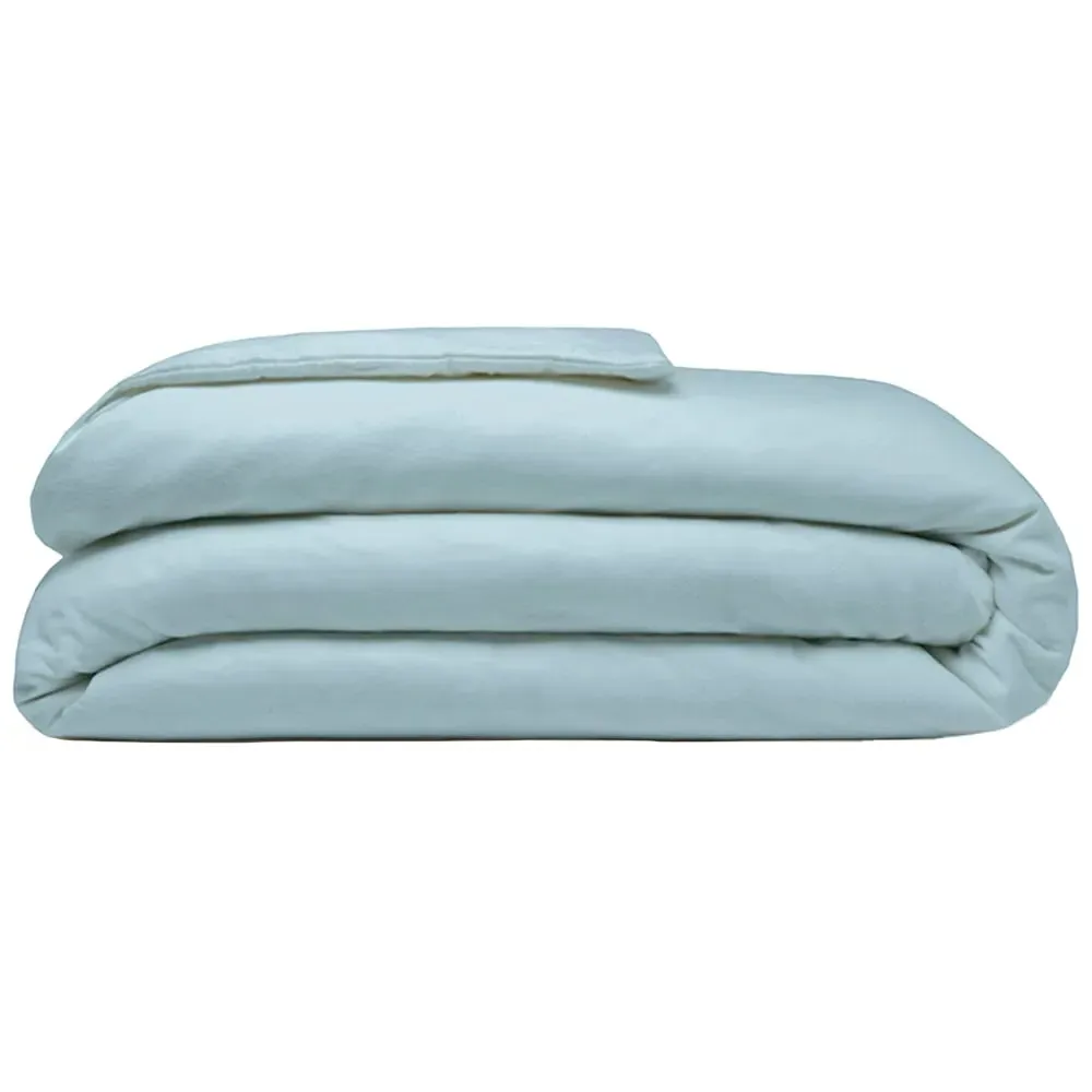 Super King Size Duvet Cover - Blue, Brushed Cotton