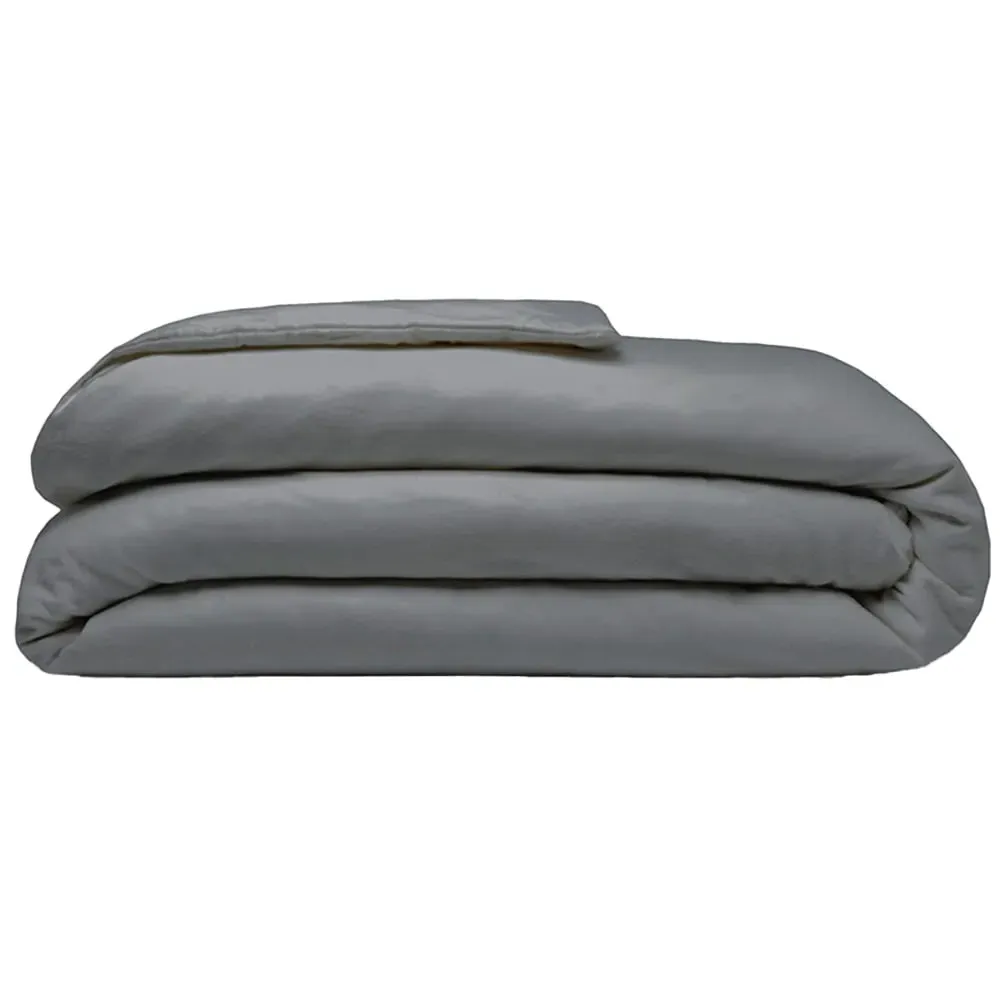 Super King Size Duvet Cover - Charcoal, Brushed Cotton