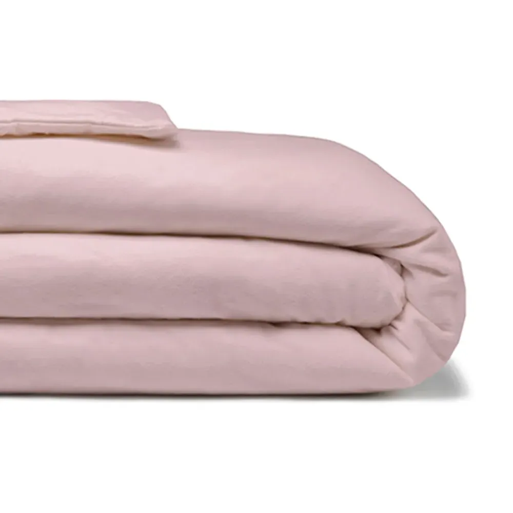 Super King Size Duvet Cover - Pink, Brushed Cotton