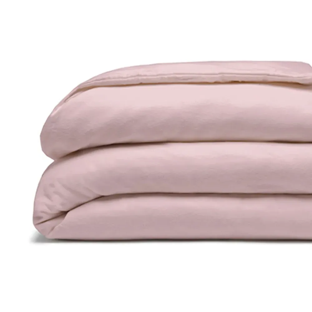 Super King Size Duvet Cover - Pink, Brushed Cotton