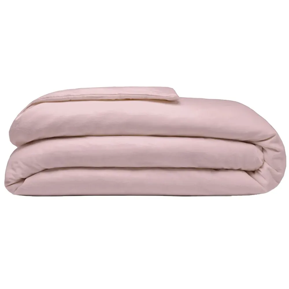 Super King Size Duvet Cover - Pink, Brushed Cotton