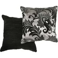 Swirls Cushion Cover - Black