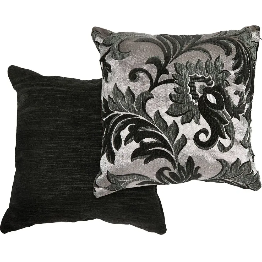 Swirls Cushion Cover - Black image