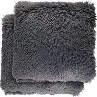 Teddy Cushion Cover - Charcoal