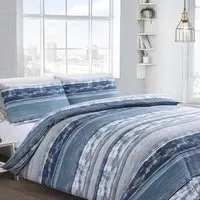 Velosso Brooklyn Double Duvet Set - Blue, Polycotton