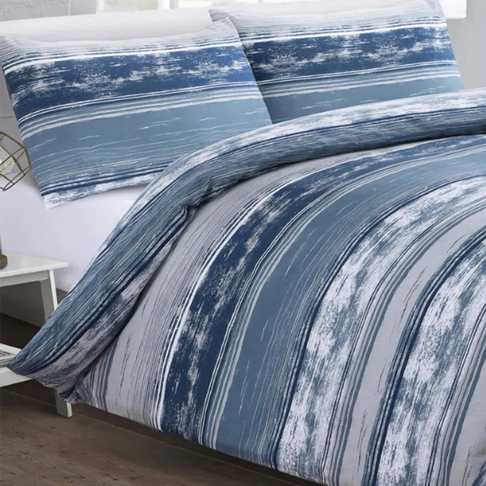 Velosso Brooklyn Single Duvet Set - Blue, Polycotton