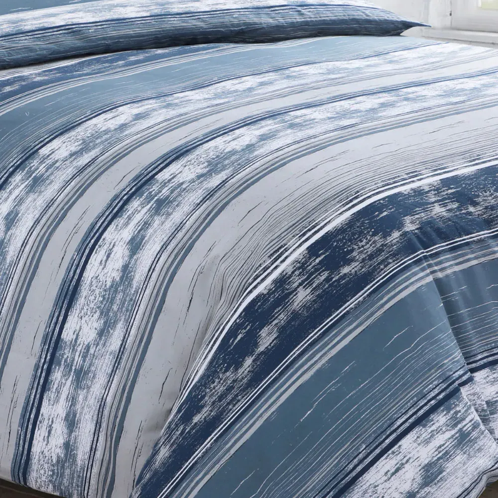 Velosso Brooklyn Single Duvet Set - Blue, Polycotton