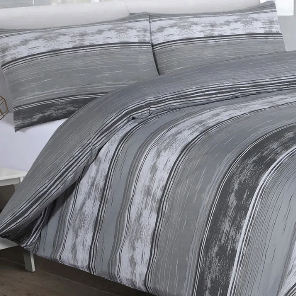 Velosso Brooklyn Single Duvet Set - Grey, Polycotton