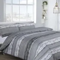 Velosso Brooklyn Single Duvet Set - Grey, Polycotton