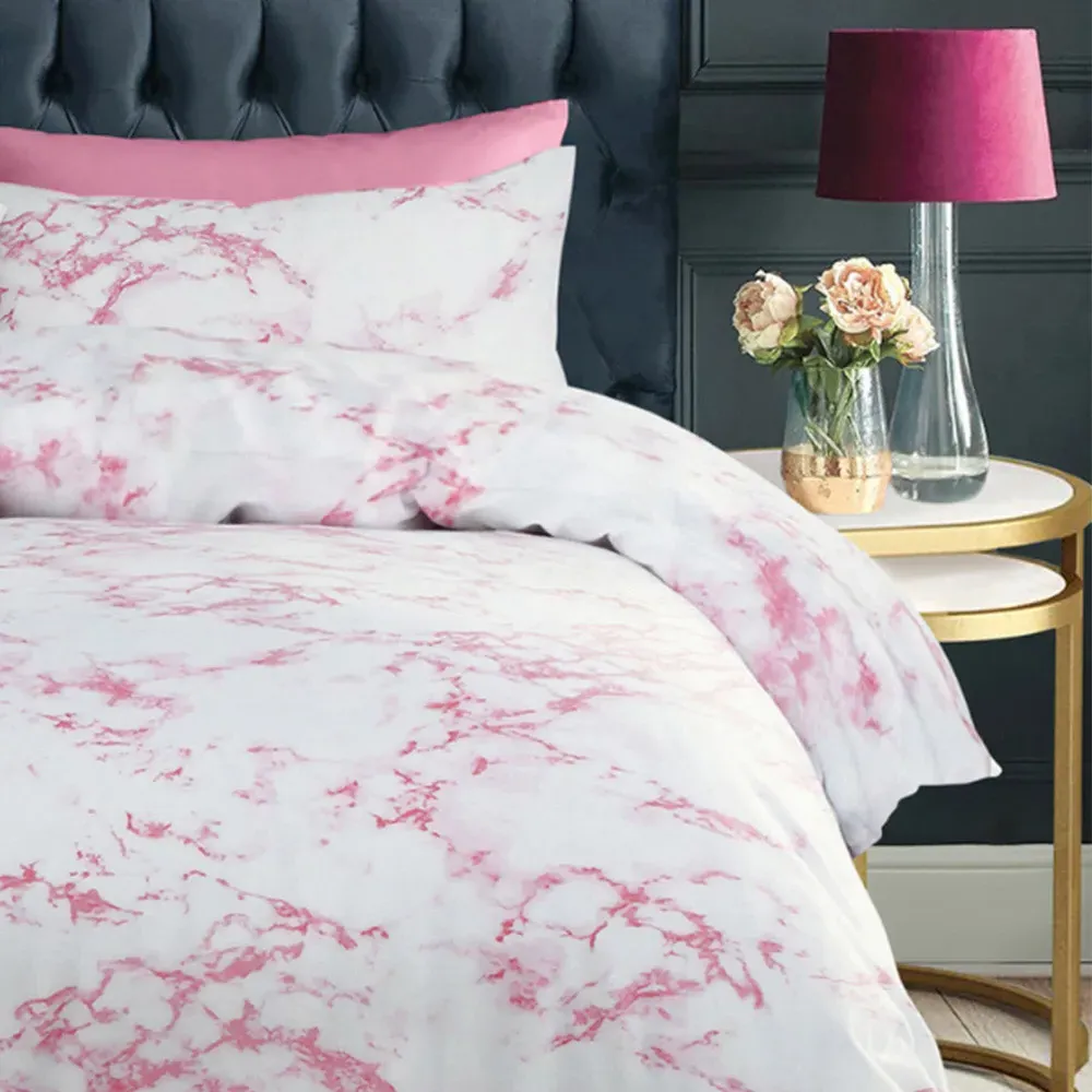 Velosso Double Duvet Set - Pink, Polycotton