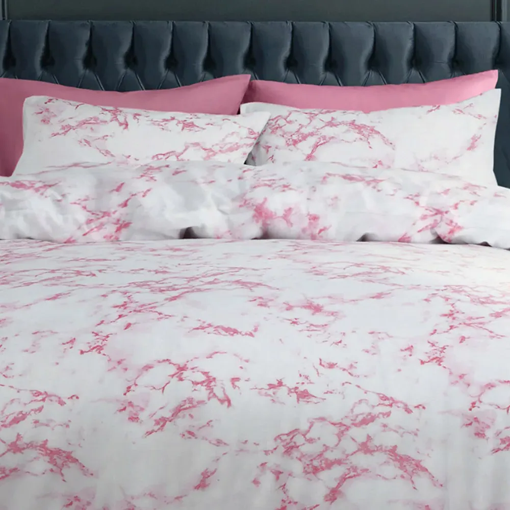 Velosso Double Duvet Set - Pink, Polycotton