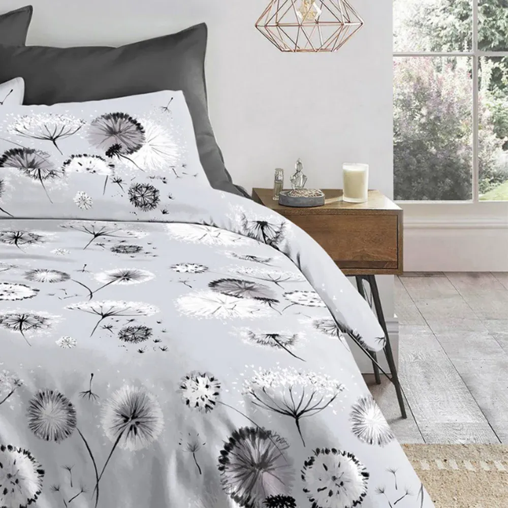 Velosso EasyCare Double Dandelion Duvet Set - Grey