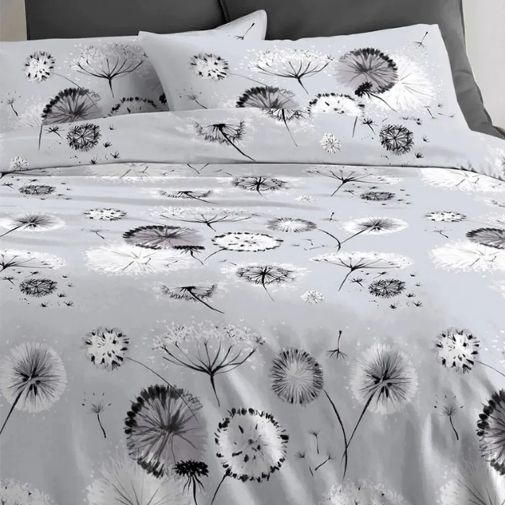 Velosso EasyCare Double Dandelion Duvet Set - Grey