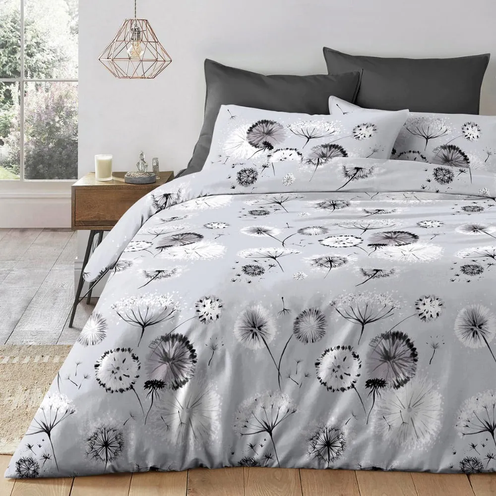 Velosso EasyCare Double Dandelion Duvet Set - Grey