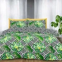 Velosso EasyCare King Size Ethnic Leaf Reversible Duvet Set - Multi