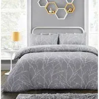 Velosso EasyCare Single Autumn Branches Duvet Set - Grey