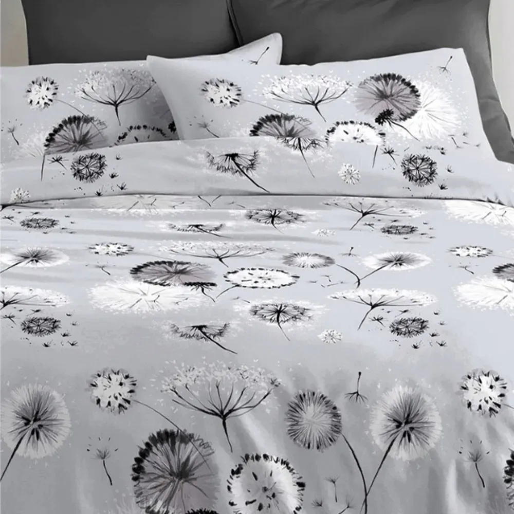 Velosso EasyCare Single Dandelion Duvet Set - Grey
