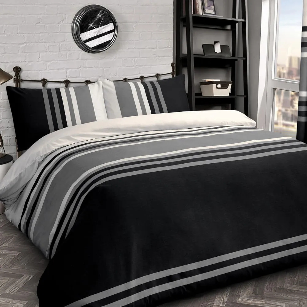Velosso King Size Duvet Set - Black, Polycotton