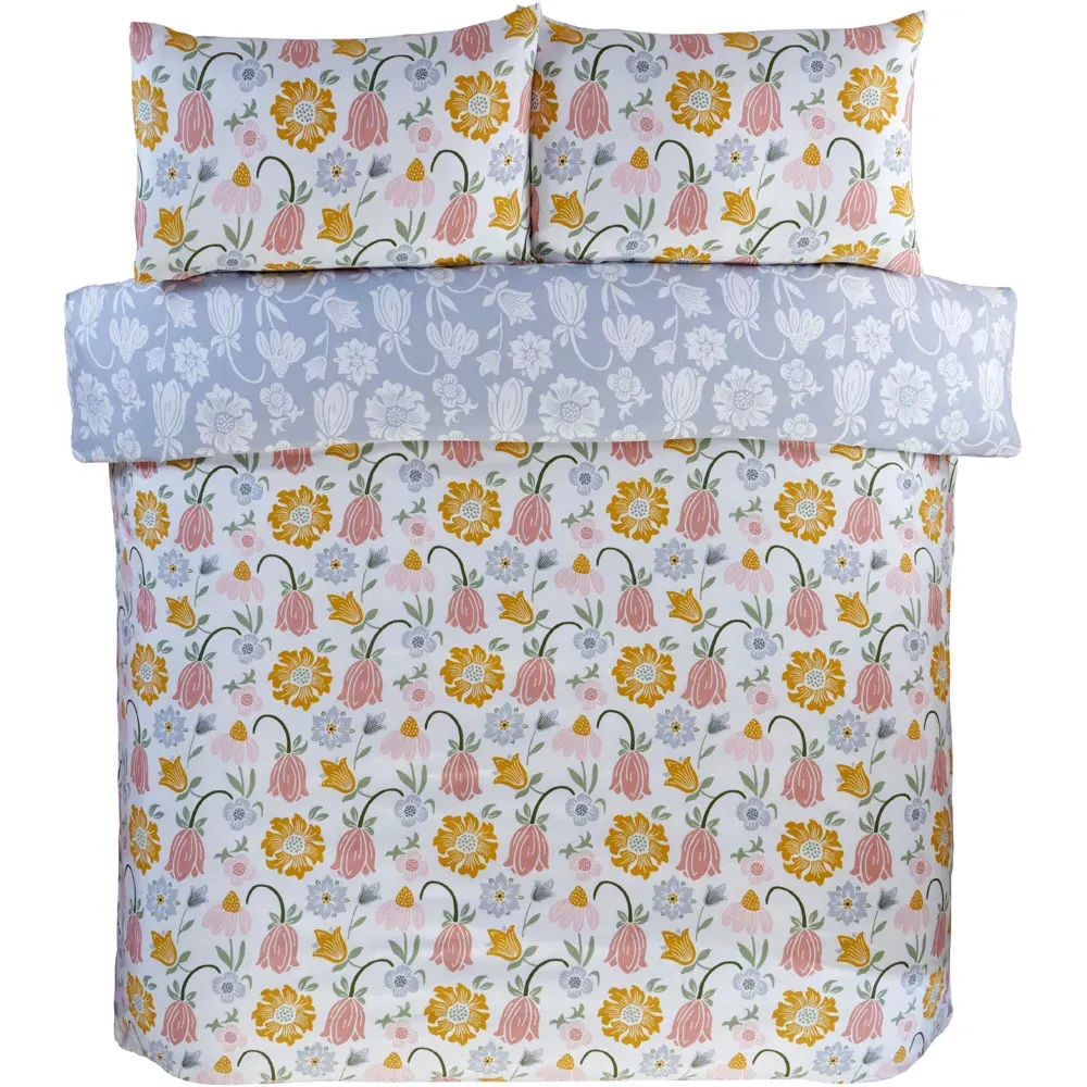 Victorian Bloom Single Duvet Cover Set - Multi, Microfibre