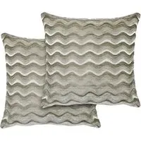 Waves Cushion Cover - Grey