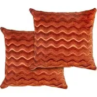 Waves Cushion Cover - Terracotta