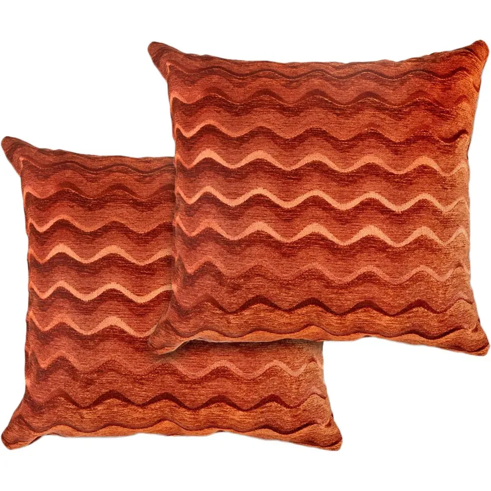 Waves Cushion Cover - Terracotta