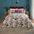 Ishana King Size Reversible Floral Duvet Set - Red, Cotton