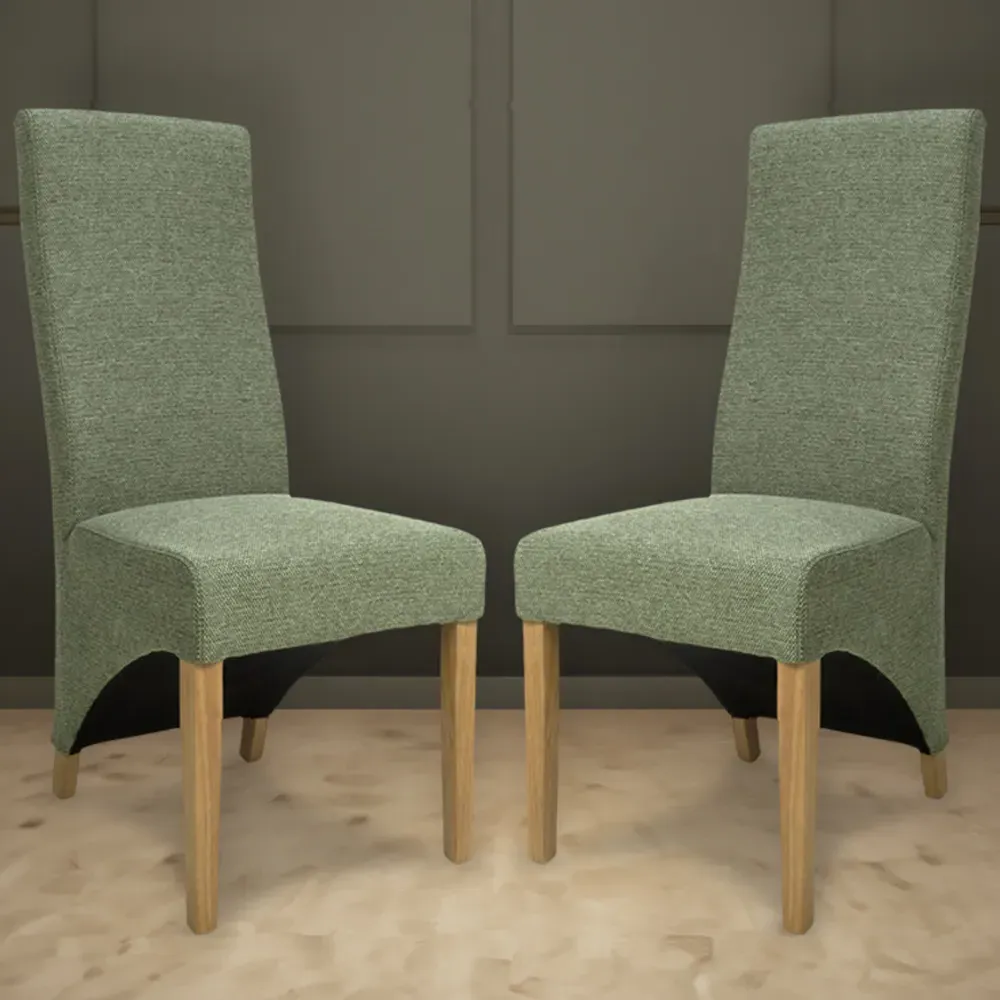 Baxter Set of 2 Weave Dining Chairs - Green image