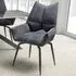 Dakar Set of 2 Swivel Dining Chairs - Charcoal
