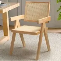 Dublin Set of 2 Dining Chairs - Natural, Rattan