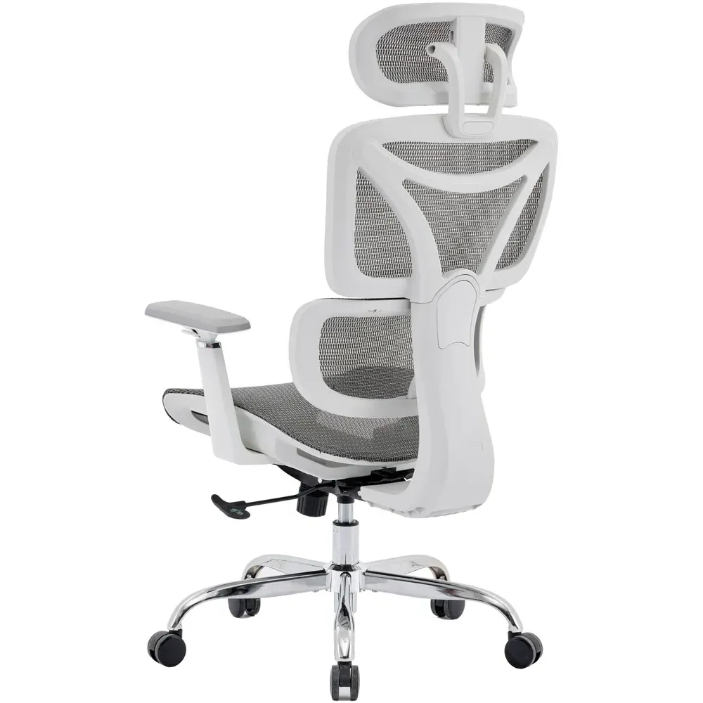 Elite Office Chair with Lumbar Support - Grey, Mesh
