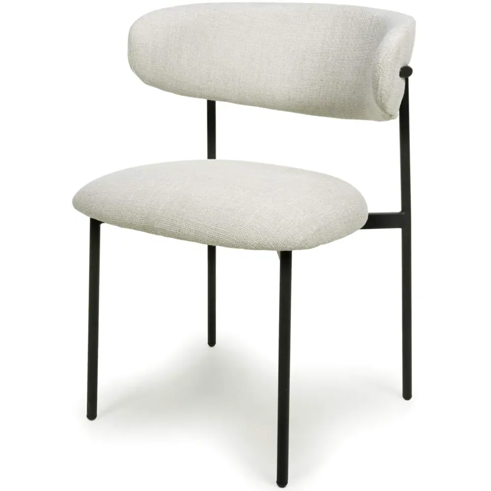 Marisa Set of 2 Dining Chairs - Cream, Linen