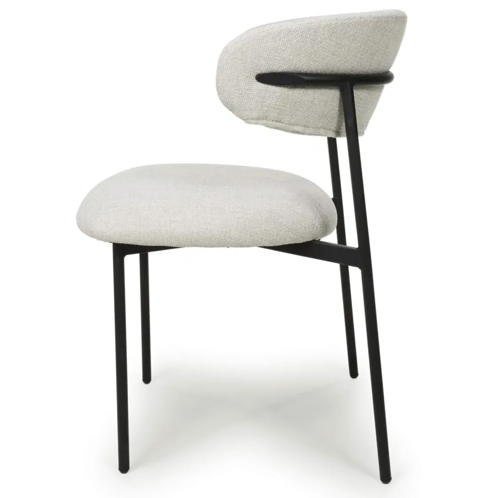 Marisa Set of 2 Dining Chairs - Cream, Linen