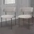 Marisa Set of 2 Dining Chairs - Cream, Tweed