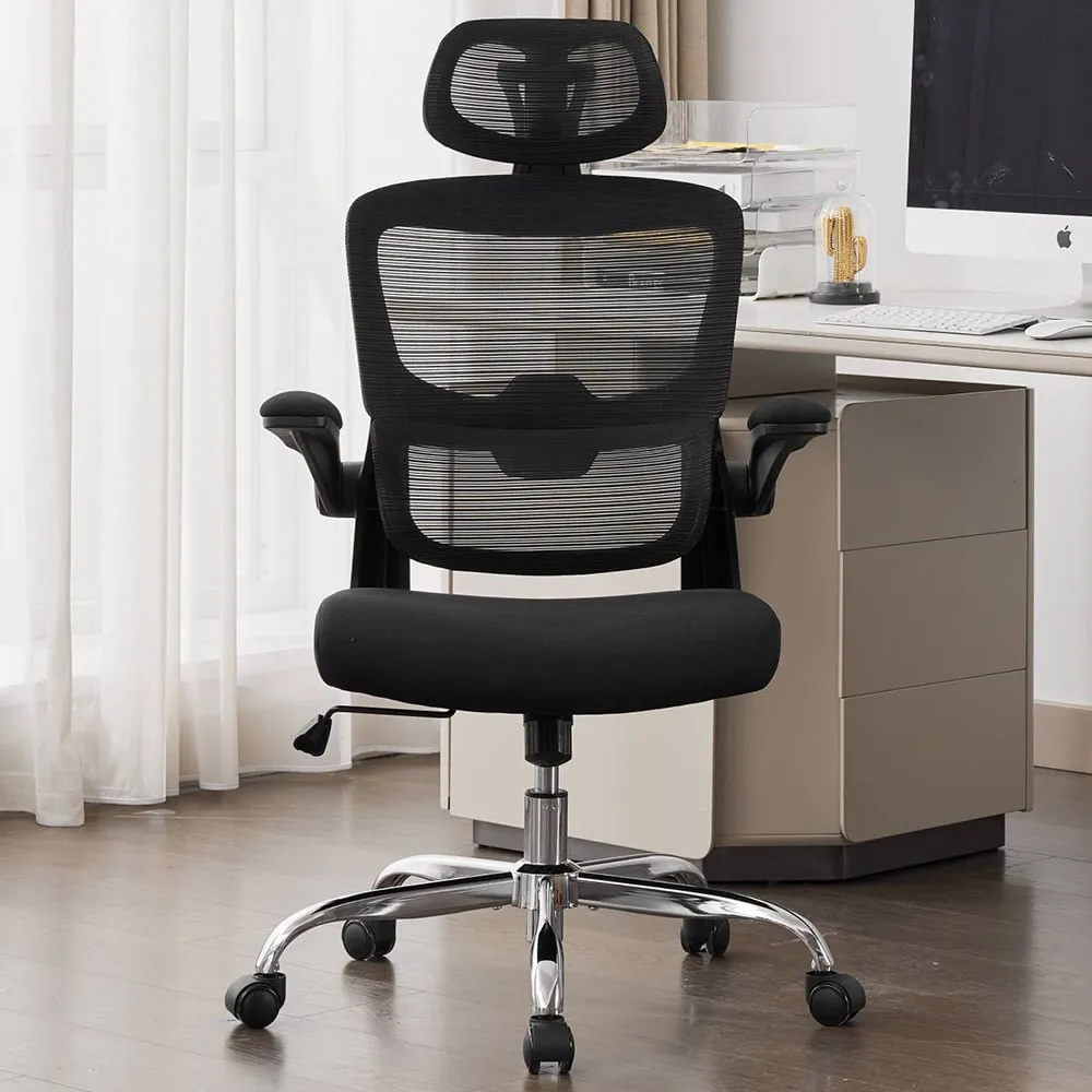 Mesh Office Chair with Lumbar Support - Black image