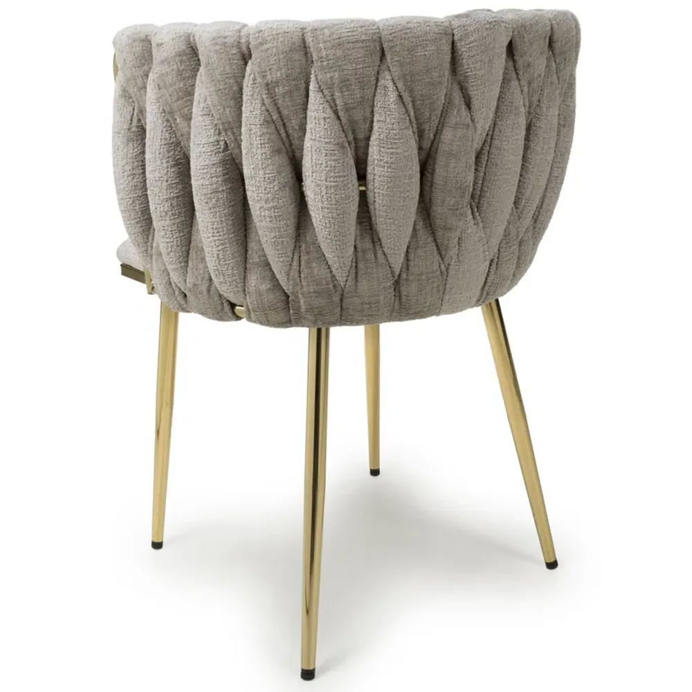 Ontario Set of 2 Dining Chairs - Cream, Chenille