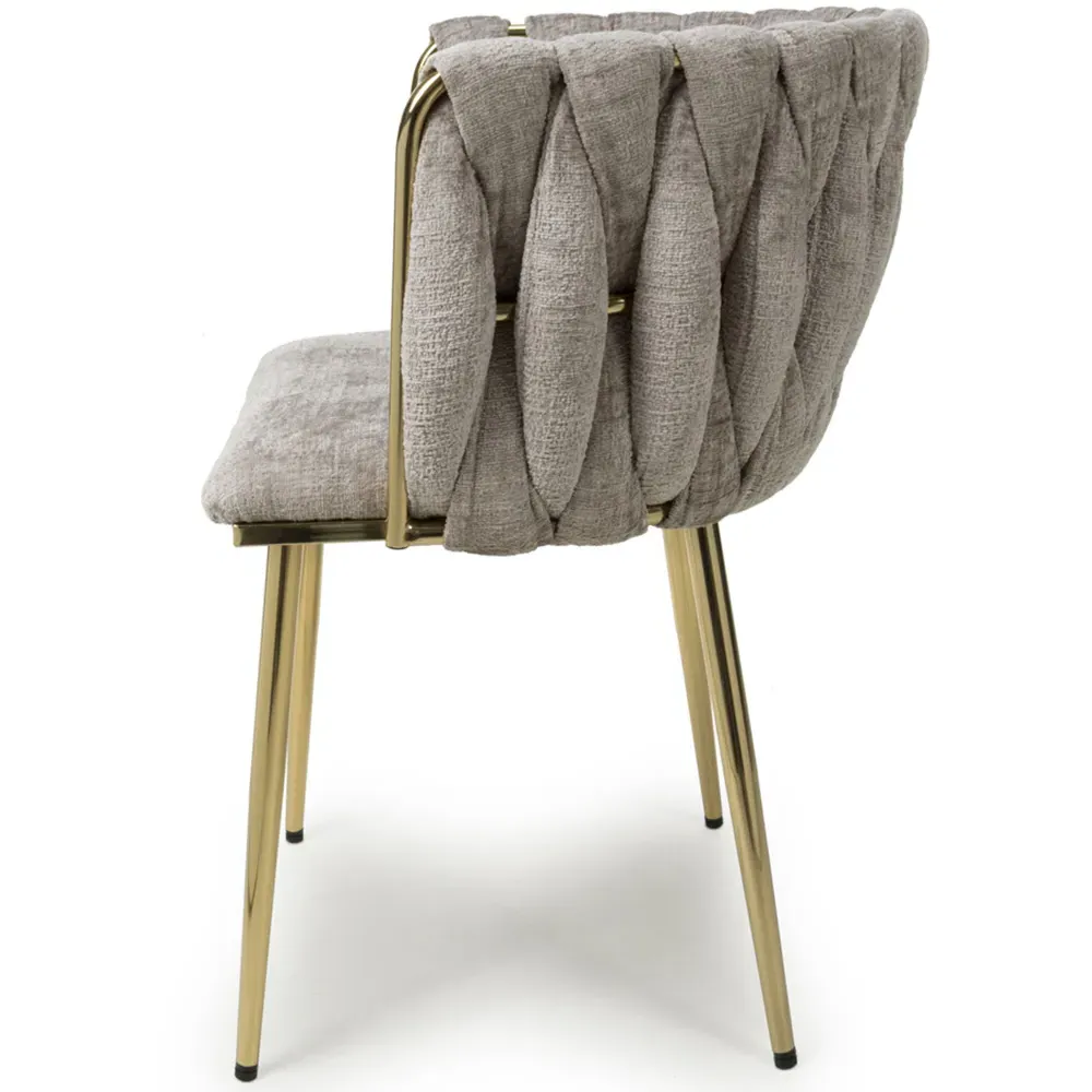 Ontario Set of 2 Dining Chairs - Cream, Chenille