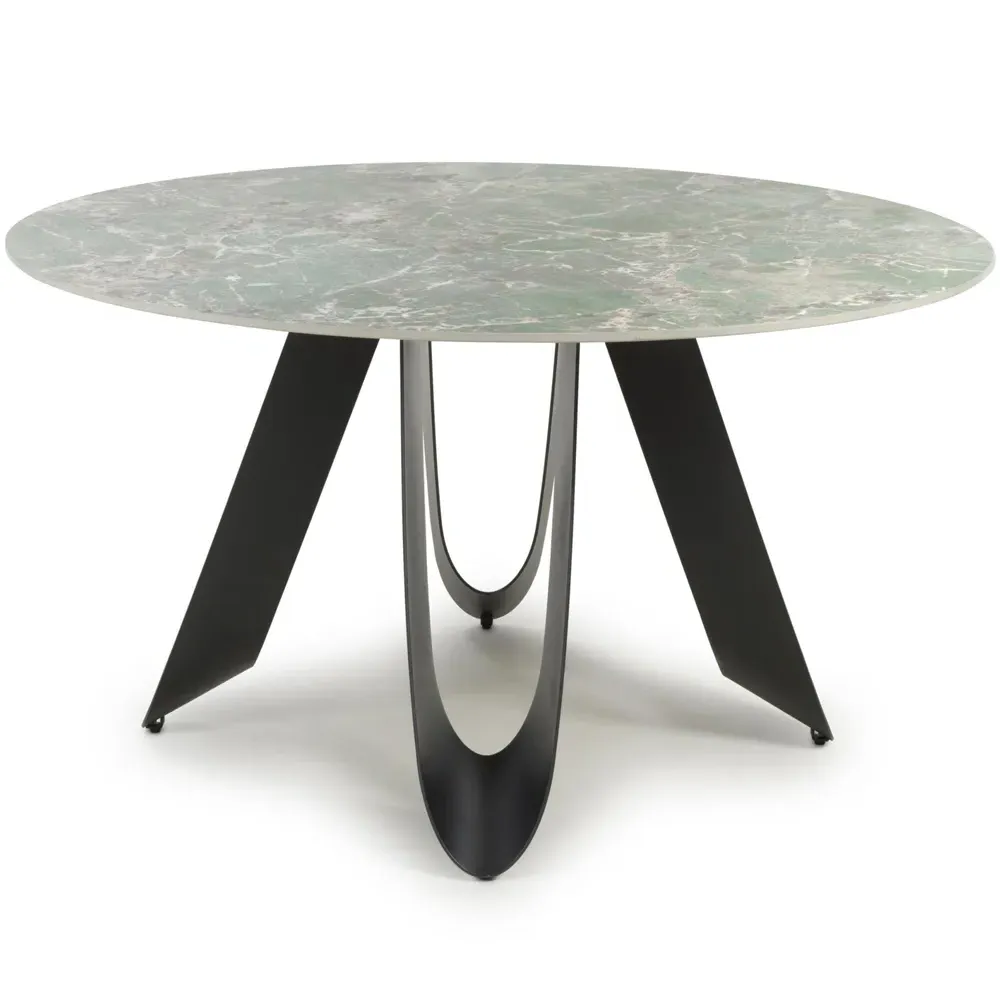 Osaka 4 Seater Round Dining Table - Green