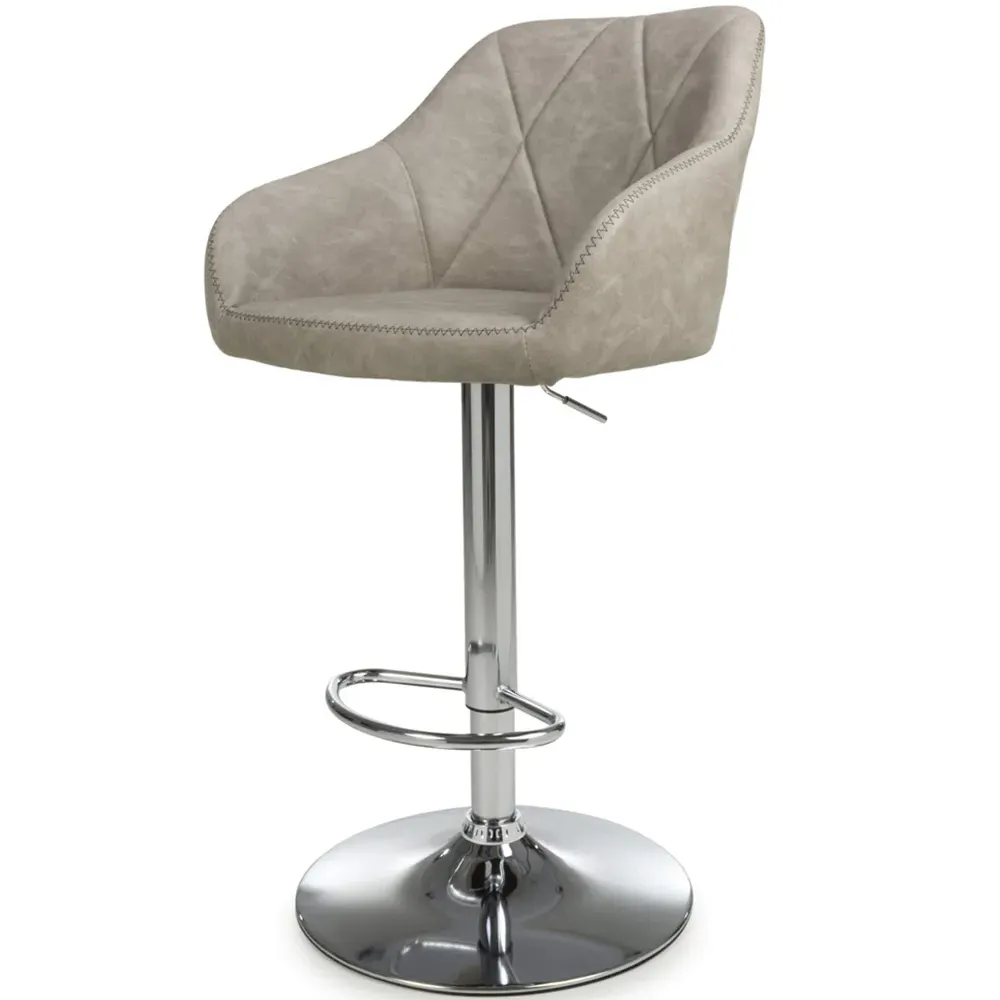 Serena Bar Stool Set of 2 - Cream, Leather